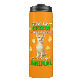 Gaga & Grumps Cheese Animal Funny Oranje Chihuahua Thermosbeker