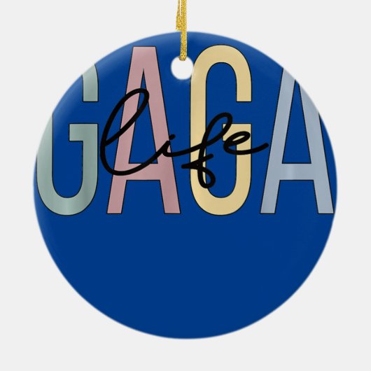 Gaga Life Gaga Grandma Boho Gaga Grootmoeder Keramisch Ornament (Achterkant)
