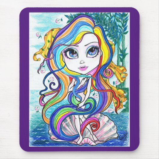 Gaga Nymph op de halve schaal Fantasy Art Mousepad Muismat (Voorkant)