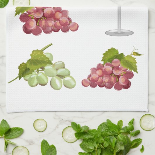 Gaga over druiven theedoek (Gevouwen)