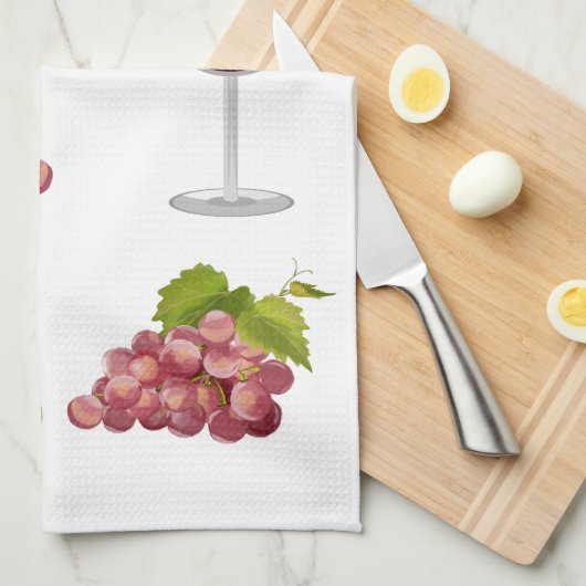 Gaga over druiven theedoek (Quarter Fold)