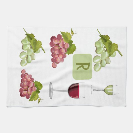 Gaga over druiven theedoek (Horizontaal)