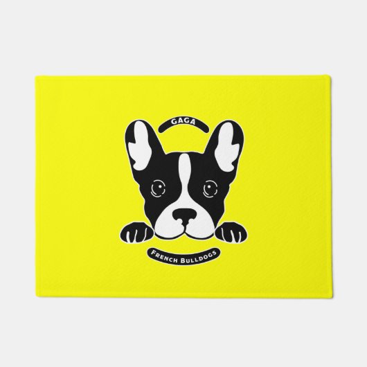 Gaga Over Franse bulldogs. Deurmat (Voorkant)