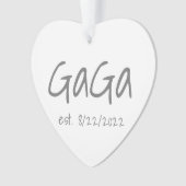 GaGa Vastgestelde datum Gepersonaliseerd Acryl Ornament (voorkant)