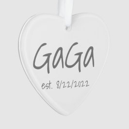 GaGa Vastgestelde datum Gepersonaliseerd Acryl Ornament