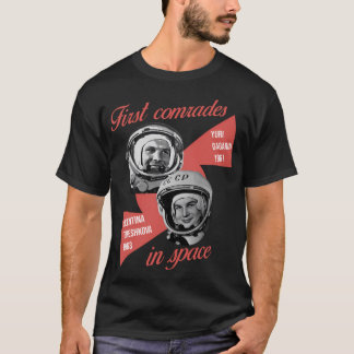 Gagarin en Tereshkova eerste astronaut kameraden T-shirt