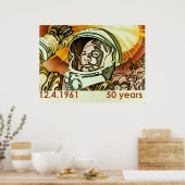 Gagarin Gross-Poster Poster (Keuken)