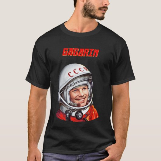 Gagarin - Sovjet-golf, Gagarin ruimtekunst T-shirt (Voorkant)