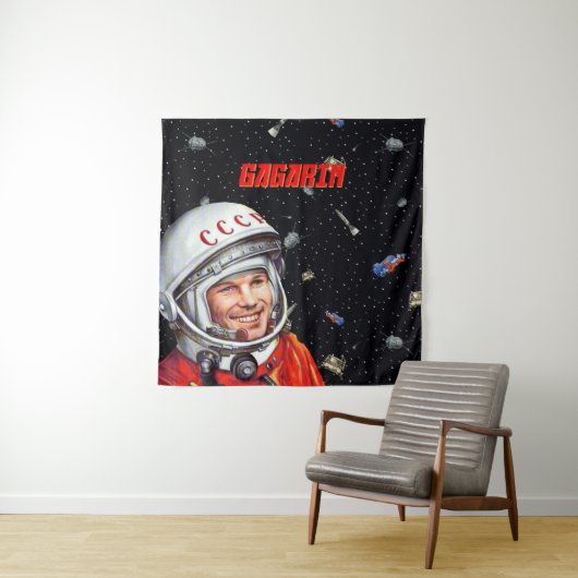 Gagarin — Sovjet-golf, ruimtekunst van Gagarin Wandkleed (In situ)