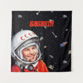 Gagarin — Sovjet-golf, ruimtekunst van Gagarin Wandkleed (Voorkant)
