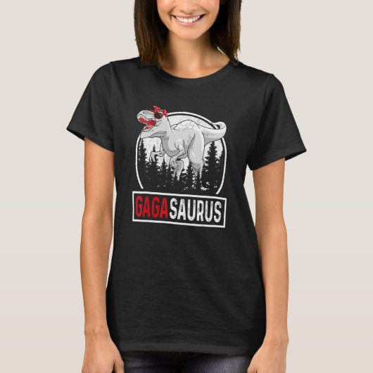 Gagasaurus Gaga Saurus Rex Verjaardagsfeest T-shirt (Voorkant)