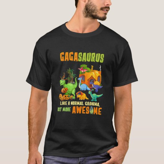 Gagasaurus T Rex Dinosaur Gaga Saurus Halloween Co T-shirt (Voorkant)