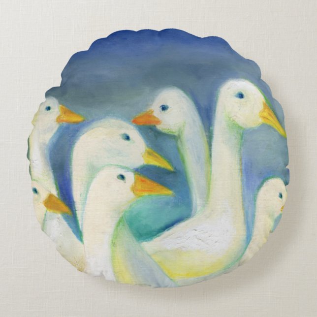 Gaggle 2012 rond kussen (Voorkant)