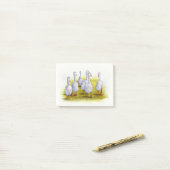 Gaggle of Gese Walking Away, Waterverf Painting Post-it® Notes (Op bureau)