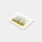 Gaggle of Gese Walking Away, Waterverf Painting Post-it® Notes (Schuin)