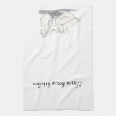 Gaggle van Geese Pen en inkttekening Theedoek (Verticaal)