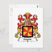 Gagne Family Crest Briefkaart (Voorkant / Achterkant)