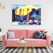 Gagnon - Avond, Siena - beroemd schilderij Canvas Afdruk (Insitu (Woonkamer))