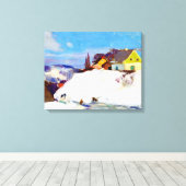 Gagnon - Boerderij, Baie Saint Paul Canvas Afdruk (Insitu (Houten vloer))