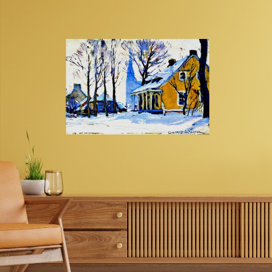 Gagnon - Canadian Village, Grey Day, Poster (Woonkamer 2)