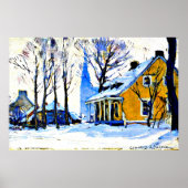 Gagnon - Canadian Village, Grey Day, Poster (Voorkant)