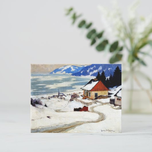 Gagnon - De rode slee Briefkaart (Staand voorkant)