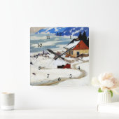 Gagnon - De rode slee Vierkante Klok (Huis)