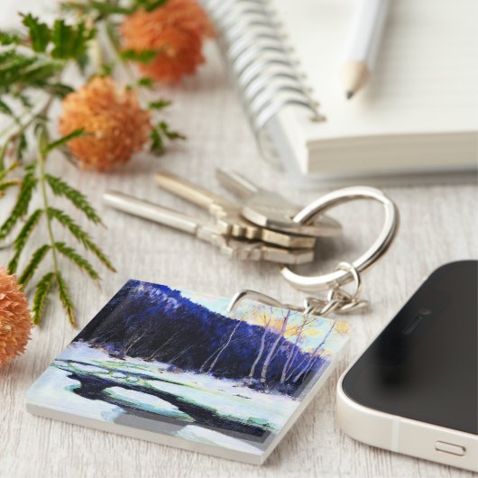 Gagnon - Dooiende rivier, kunstdruk Sleutelhanger (Voorkant Rechts)