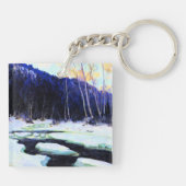 Gagnon - Dooiende rivier, kunstdruk Sleutelhanger (Achterkant)