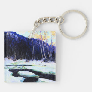 Gagnon - Dooiende rivier, kunstdruk Sleutelhanger