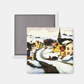 Gagnon - dorp in het Laurentiaanse gebergte Magneet (Voorkant / Achterkant)