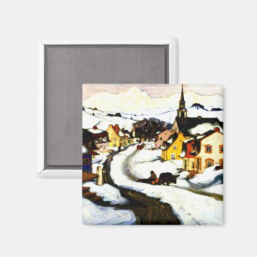 Gagnon - dorp in het Laurentiaanse gebergte Magneet (Voorkant / Achterkant)