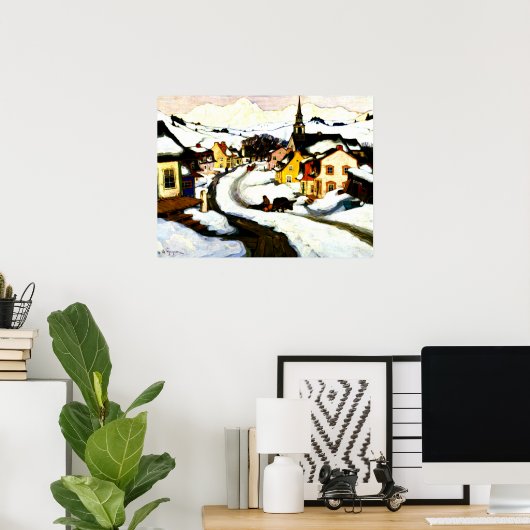 Gagnon - dorp in het Laurentiaanse gebergte Poster (Thuiskantoor)