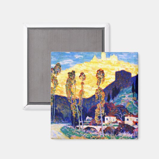 Gagnon - Evening, Siena - beroemd schilderij Magneet (Voorkant / Achterkant)