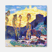 Gagnon - Evening, Siena - beroemd schilderij Magneet (Voorkant)