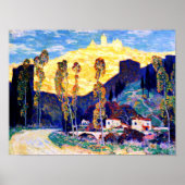 Gagnon - Evening, Siena - beroemd schilderij Poster (Voorkant)