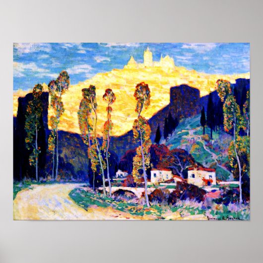 Gagnon - Evening, Siena - beroemd schilderij Poster (Voorkant)