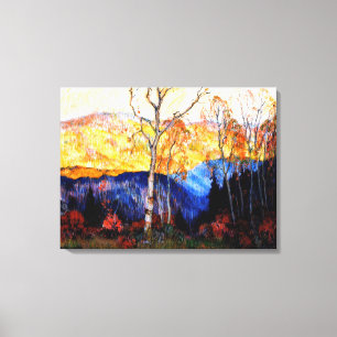 Gagnon - Gouden Herfst, Laurentians Canvas Afdruk