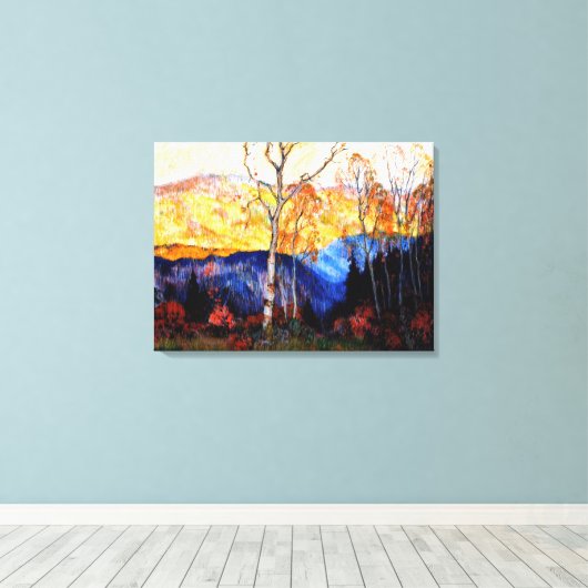 Gagnon - Gouden Herfst, Laurentians Canvas Afdruk (Insitu (Houten vloer))