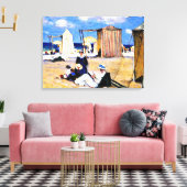 Gagnon - Het strand bij Dinard, fijne kunst Canvas Afdruk (Insitu (Woonkamer))