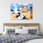 Gagnon - Het strand bij Dinard, fijne kunst Canvas Afdruk (Insitu (Slaapkamer))