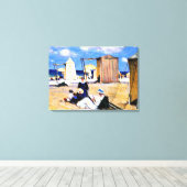 Gagnon - Het strand bij Dinard, fijne kunst Canvas Afdruk (Insitu (Houten vloer))