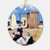Gagnon - Het strand van Dinard, fijne kunst Keramisch Ornament (Links)