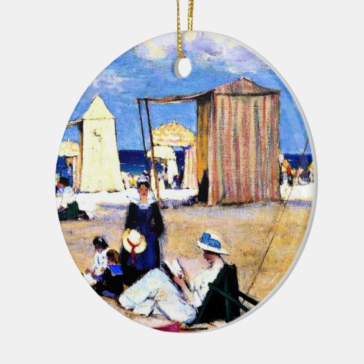 Gagnon - Het strand van Dinard, fijne kunst Keramisch Ornament (Links)
