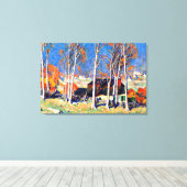 Gagnon - Lonely Village on the Saint Laurence Canvas Afdruk (Insitu (Houten vloer))