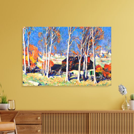 Gagnon - Lonely Village on the Saint Laurence Canvas Afdruk (Insitu (Woonkamer))