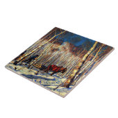 Gagnon - Maart in de berkenbossen Tegeltje (Zijkant)