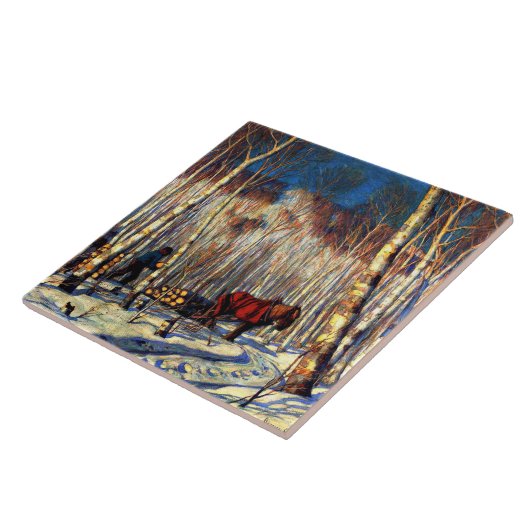 Gagnon - Maart in de berkenbossen Tegeltje (Zijkant)