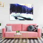 Gagnon - Rivier ontdooit, fijn kunst Canvas Afdruk (Insitu (Woonkamer))
