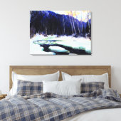Gagnon - Rivier ontdooit, fijn kunst Canvas Afdruk (Insitu (Slaapkamer))